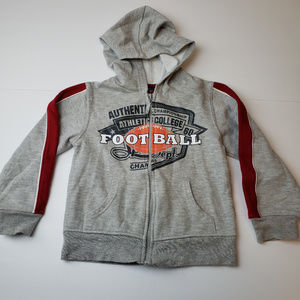 Zone One Boys Zip Front Hoodie Size 6 Gray
